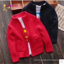 hign quality spring autumn children long sleeve zipper cotton sweater coat for kids